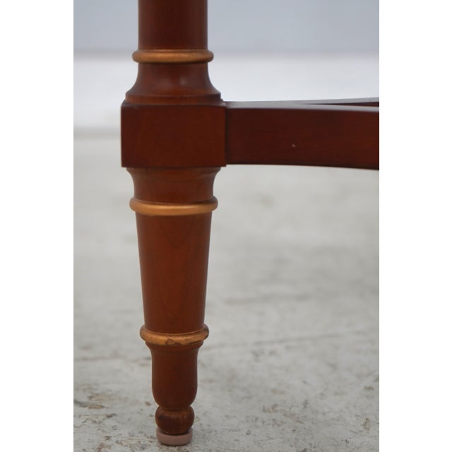 Brown John Widdicomb Neoclassical Glass Top Coffee Table For Sale - Image 8 of 14