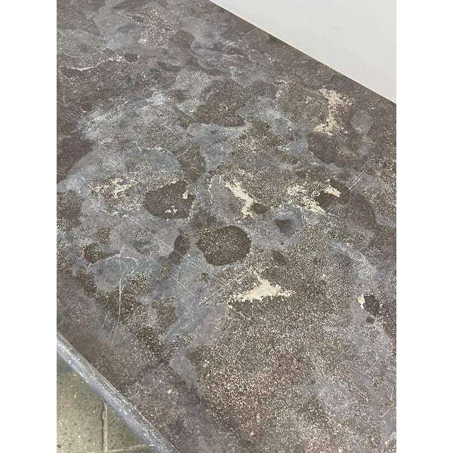 19th Century French Cast Iron Bistro Table, L. Buchon St. Etienne Foundry For Sale - Image 9 of 11