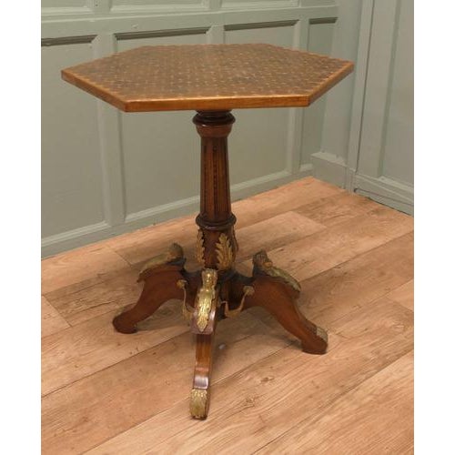 A Quirky Neo Classical Pedestal Side Table, Old Penny Top This is a Pedestal Table the base is in a Neo Classical design...