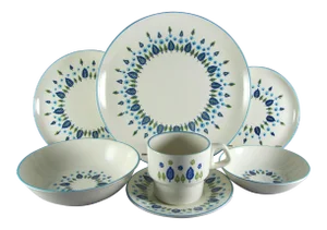 Mid-Century Marcrest Swiss Chalet Alpine Service for 4 Dinnerware - 28 Piece Set