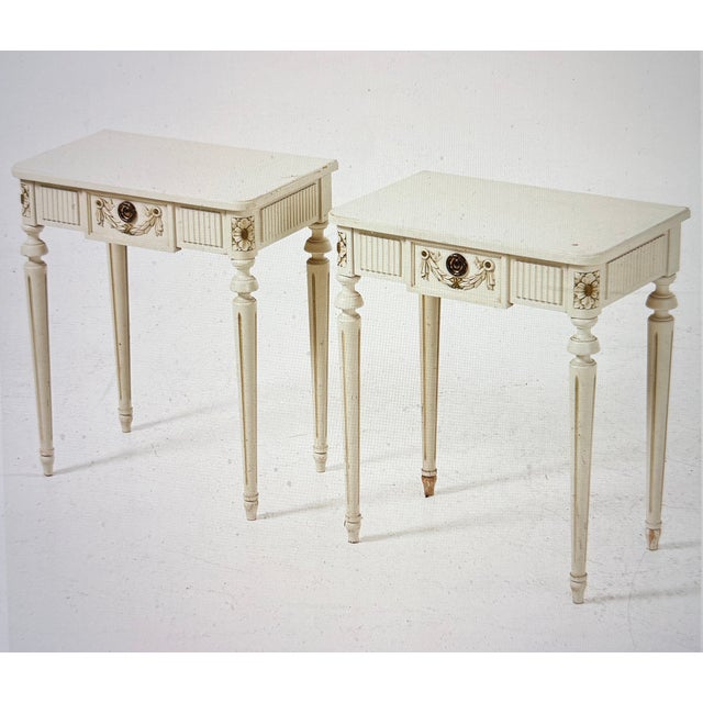 Gustavian Bedside Tables, 1950s, Set of 2, in Good conditions. Designed 1950 to 1959