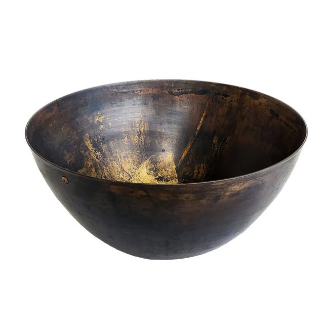 Vintage Blackened Brass Bowl by Martha Sturdy For Sale - Image 12 of 12