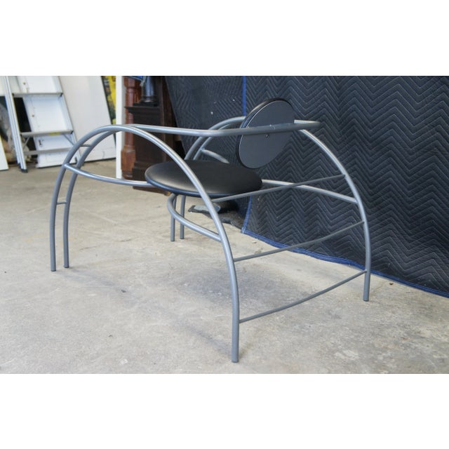 Black 1990s Postmodern Quebec 69 Tubular Sculptural Spider Chair by Les Amisca 40 For Sale - Image 8 of 12