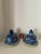 Vintage blue and white ceramic, chinoiserie hand painted table, post or lamp finial. This set will compliment whatever you...