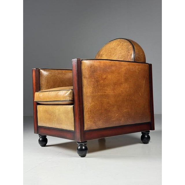 Art Deco Club Chairs in Sheepskin, Set of 2 For Sale - Image 10 of 18