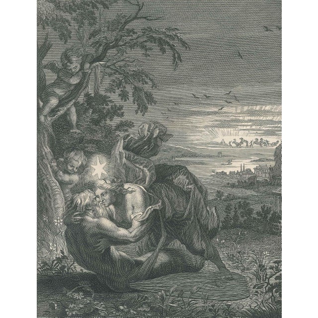 Bernard Picart, Nude Tithon from Le Temple des Muses, 18th Century, Etching For Sale - Image 3 of 3