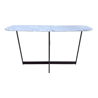Ligne Roset Light Gray Marble Console Table For Sale