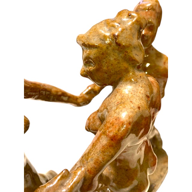 Celadon Late 20th Century Three Graces Ceramic Sculpture Greek Mythology San Francisco Bay Area Artist For Sale - Image 8 of 18