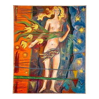 “Le Venus” French Oil on Canvas by Robert Pfeiffer, Framed, Signed '71 For Sale