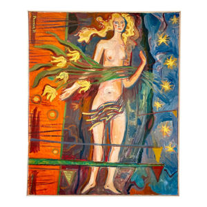 “Le Venus” French Oil on Canvas by Robert Pfeiffer, Framed, Signed '71