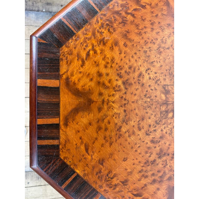 Art Deco Side Table in Burr Walnut Marquetry, 1930s For Sale - Image 11 of 12