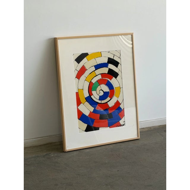 Alexander Calder Alexander Calder Style Abstract Spiral Art Print – 1970s Primary Colors For Sale - Image 4 of 8