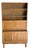 Vintage Danish Oak Secretary Cabinet in Style of Henning Kjærnulf Scandinavian Bookcase Hutch For Sale