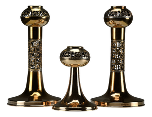 Vintage Scandinavian Pitsi Copper Candleholders by Pentti Sarpaneva for Turun Hopea, 1960s, Set of 3