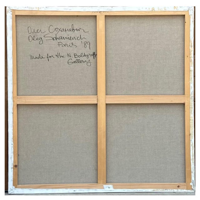 Oleg Sohanievich, Large Oil Painting Oleg Sohanievich Non Conformist Art Avant Garde Ukrainian, 1989 For Sale In Miami - Image 6 of 7