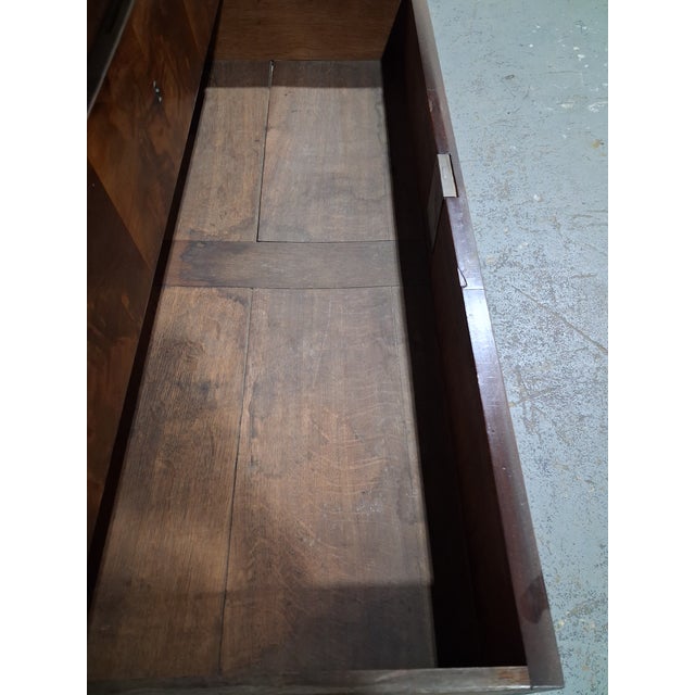 Early 19th Century French Restoration Walnut Marble Top Commode For Sale - Image 9 of 10