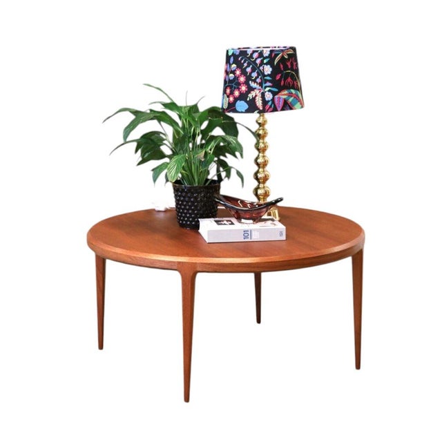 Round Teak Coffee Table by Johannes Andersen for CFC Silkeborg, 1960s For Sale - Image 12 of 18