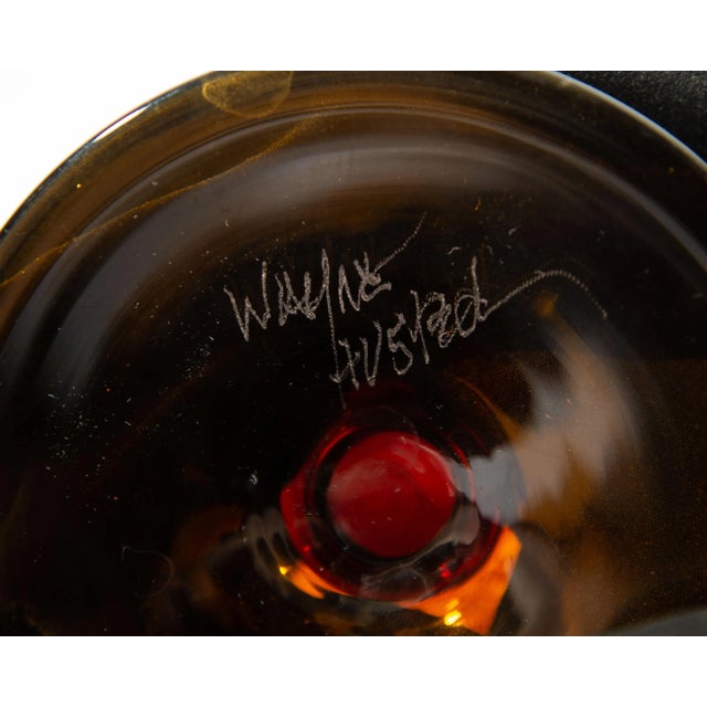 Wayne Husted Signed Stelvia “Antigua” Glass Italian Vase For Sale In Indianapolis - Image 6 of 7