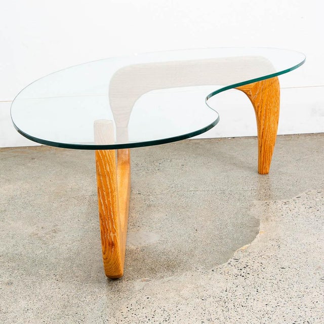 1960s Mid Century Modern Coffee Table Isamu Noguchi Style White Oak For Sale - Image 5 of 12