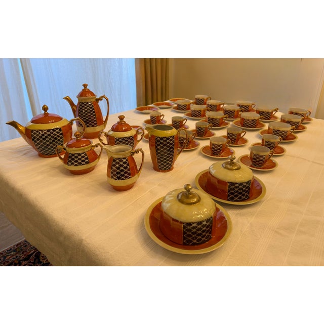 Ceramic Antique European Porcelain Coffee & Tea Service, Circa 1900, 54-Piece Set For Sale - Image 7 of 17