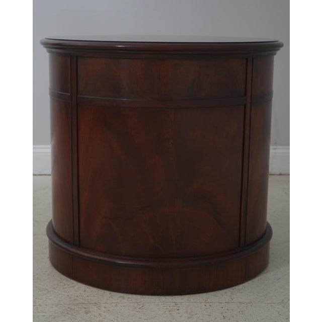 Henkel Harris Flame Mahogany Round Drum Side Table For Sale - Image 14 of 18