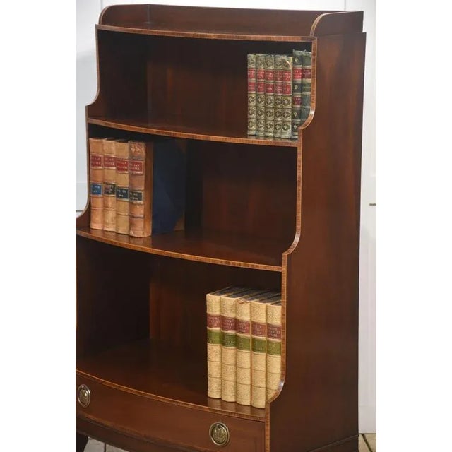 Mahogany Inlaid Open Bookcases, 1890s, Set of 2 For Sale - Image 10 of 18