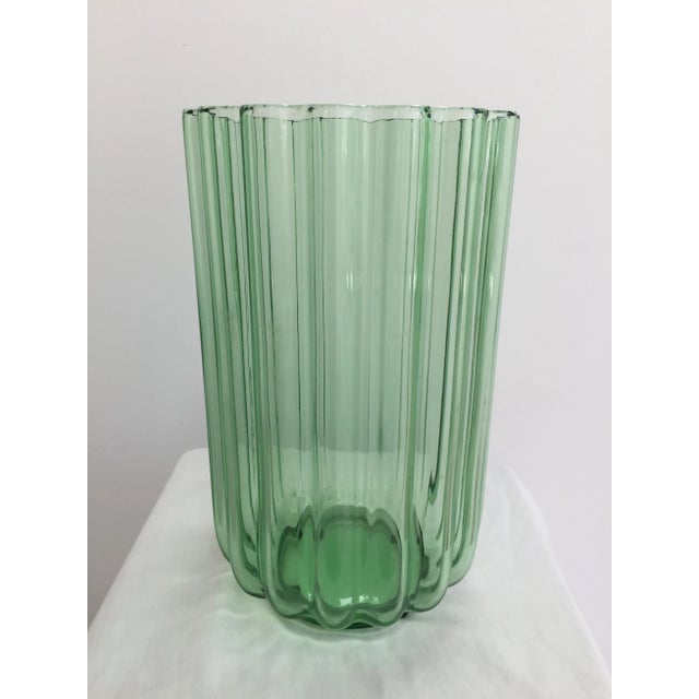 An American Art Deco vase designed in 1929 by George Sakier (1897-1989) for Fostoria Glass Company.