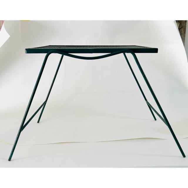 Mid-Century Modern 70's Midcentury Modern Mesh Top Outdoor Table For Sale - Image 3 of 9