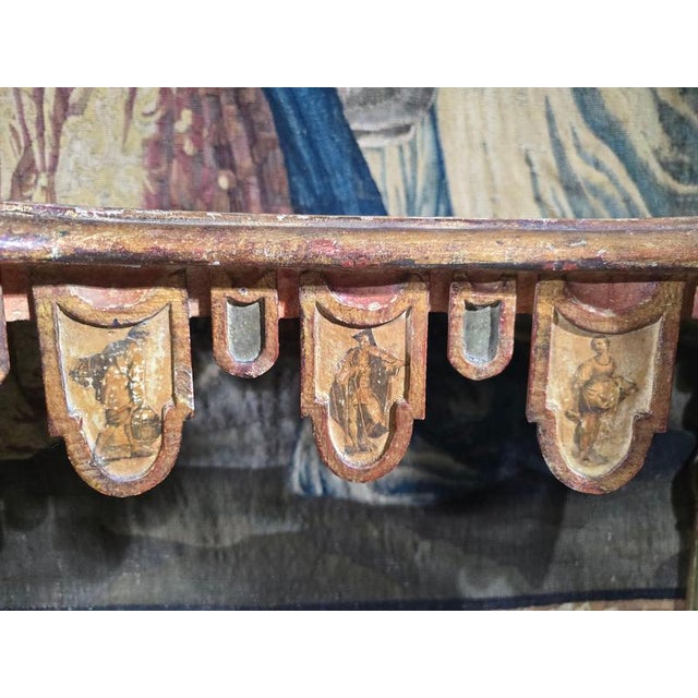 Venetian Polychrome and Giltwood Consoles in the style of Lacca Povera, 1790, Set of 2 For Sale - Image 9 of 18