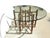1970s Vintage McGuire Organic Modern Bamboo Rattan Round Dining Table W Leather Straps For Sale - Image 5 of 16