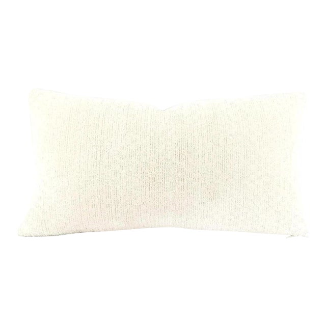 Beacon Hill Arches White Lumbar Chenille Pillow For Sale