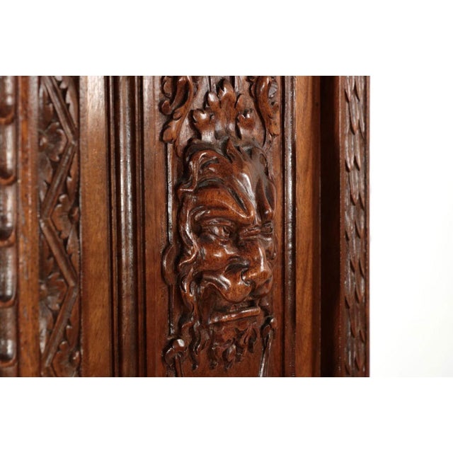 French Gothic Revival Carved Walnut Cupboard, Circa 1880 For Sale - Image 10 of 18