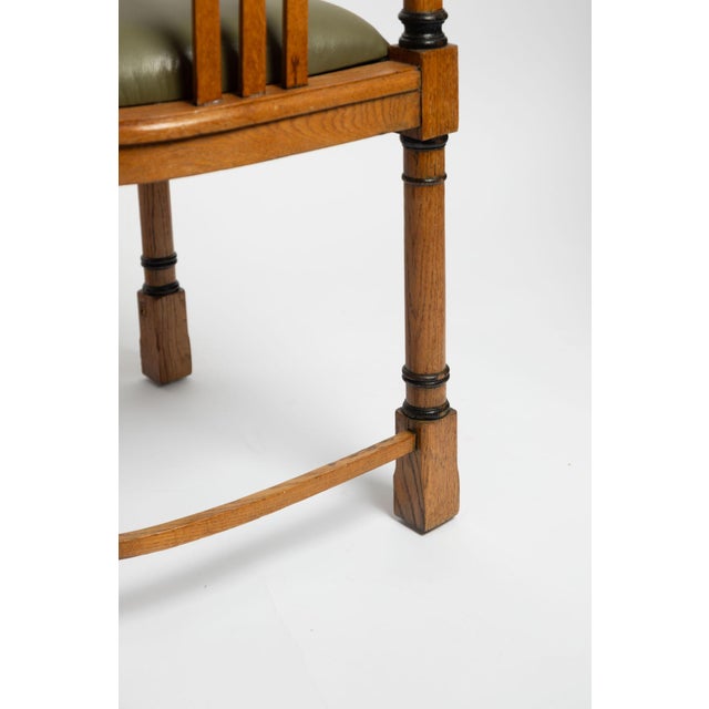 Wood French Oak Armchair, 1890s For Sale - Image 7 of 9