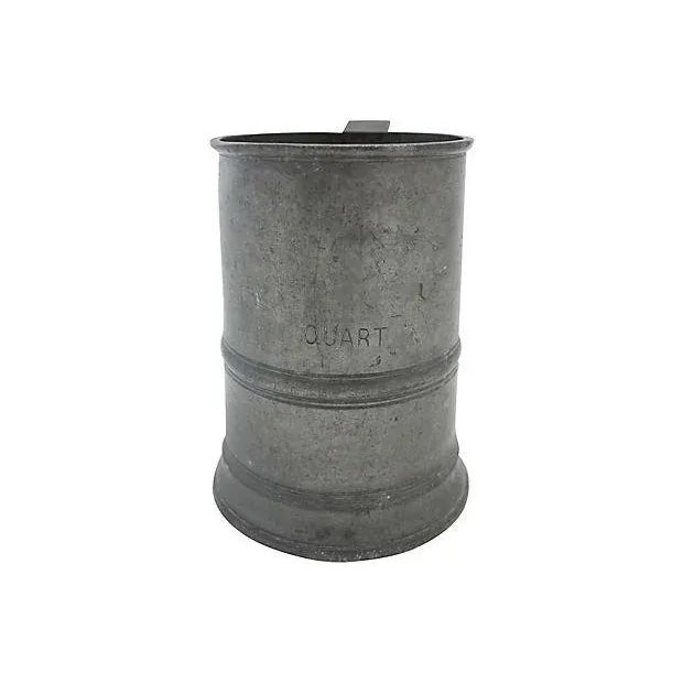 Antique English Pewter Ale Tankard Antique English pewter tankard. Impressed 19th century mark on side. Light wear, dent...