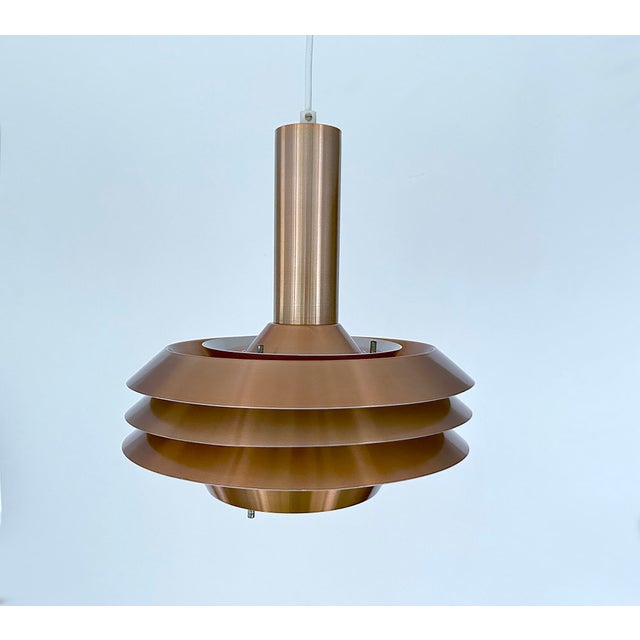 Mid-Century Modern Danish Copper Pendant Light, 1970s For Sale - Image 4 of 18