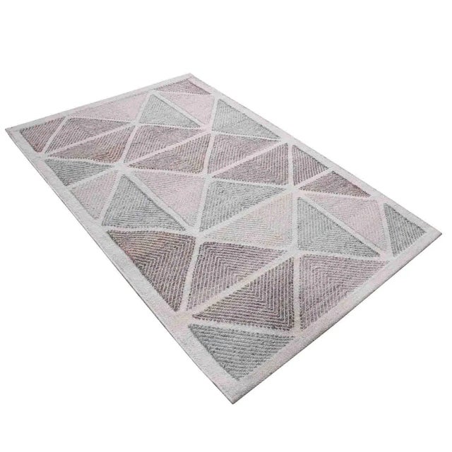 Contemporary Rug & Kilim’s Scandinavian Gray Brown & Blue Polyester Outdoor Rug - 9'x12' For Sale - Image 3 of 5