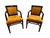 Mid-Century Modern Mid 20th Century Mid-Century Modern Mahogany Upholstered Arm Chairs, a Pair For Sale - Image 3 of 12