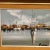Nautical Mid 20th Century Original Oil Painting "Harbor Morning" Signed by Artist Italy, Framed For Sale - Image 3 of 12