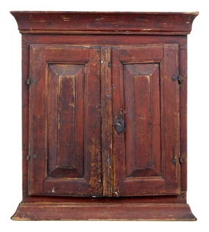Early 19th Century Swedish Painted Pine Wall Cupboard, 1820s