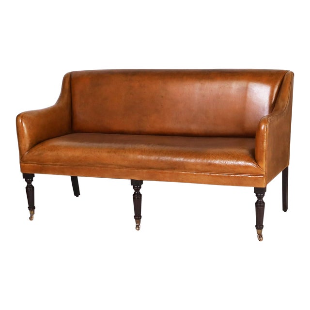 Ralph Lauren British Colonial Style Leather Settee Chairish