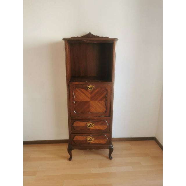 Wood Small Queen Anne Cabinet, 1950s For Sale - Image 7 of 17