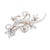 Mid-Century Modern 14k White & Yellow Gold, Diamond, & Pearl Floral Brooch For Sale In Philadelphia - Image 6 of 12