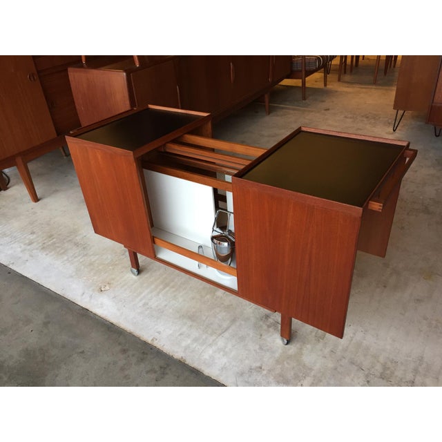 Extendable Teak Bar Trolley by Niels Erik Glasdam, 1960s For Sale - Image 4 of 18