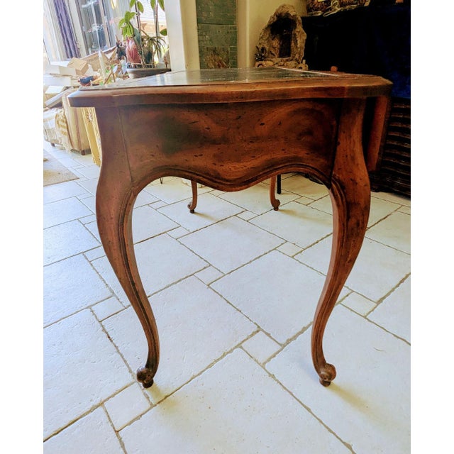 Antique Louis XV Style Writing Desk Leather Top For Sale In Los Angeles - Image 6 of 10