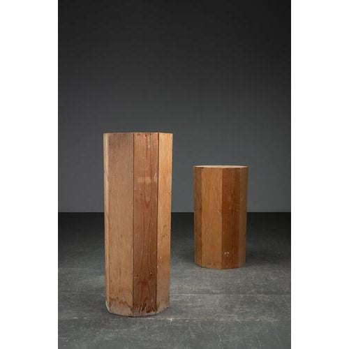 Brown Sculptural Pedestals, 1970s, Set of 2 For Sale - Image 8 of 16