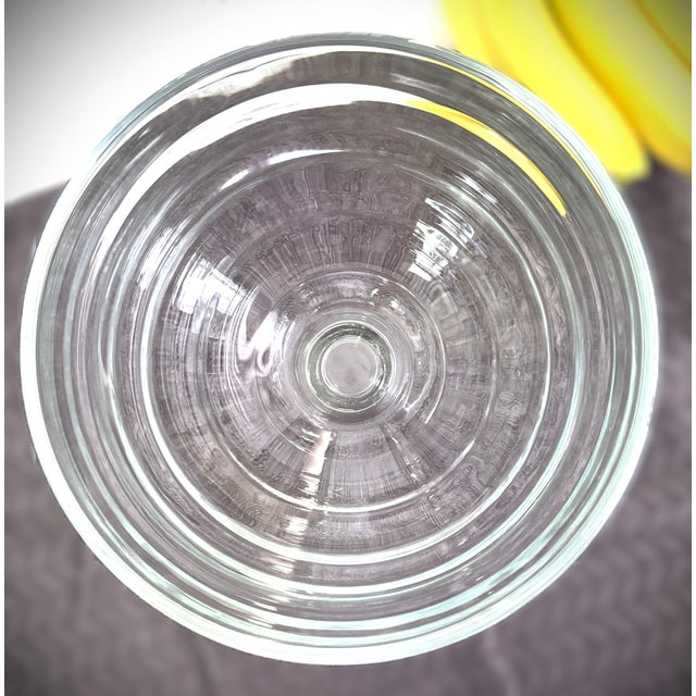Late 20th Century Art Deco Clear Glass Trifle Pedestal Bowl For Sale - Image 9 of 9