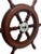 Fine Vintage Hand Made Large 25 Inch Authentic Mahogany & Rhodium Plated Brass Yacht - Ships Wheel - Mid 1900s For Sale - Image 14 of 18