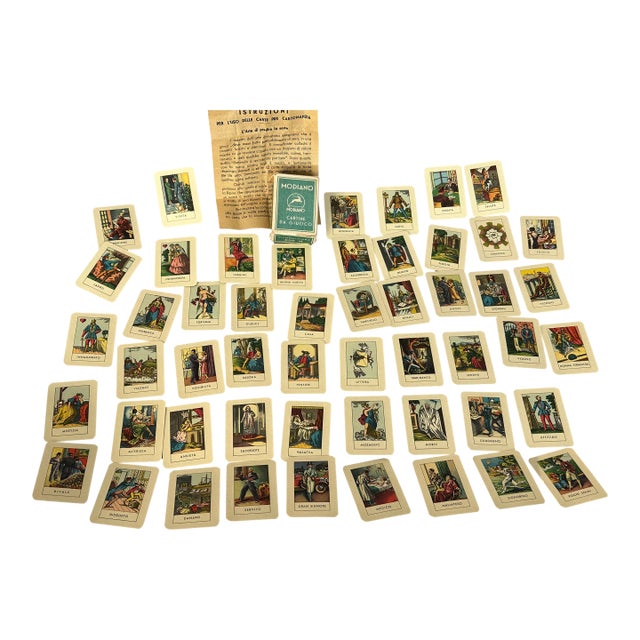 Vintage Italian Fortune Telling Tarot Playing Cards For Sale
