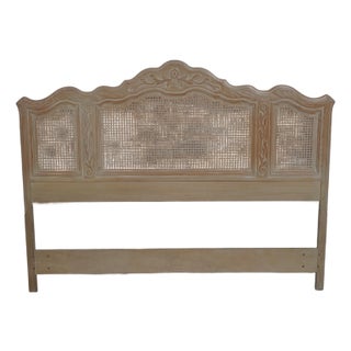 Drexel Cabernet Blanc Cane Back Queen Headboard For Sale