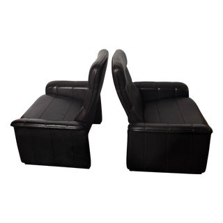 Black Leather DS-50 Lounge Chairs from de Sede, 1970s, Set of 2 For Sale